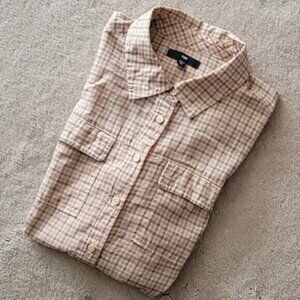 GAP Plaid Button Down Shirt Women's Size XS